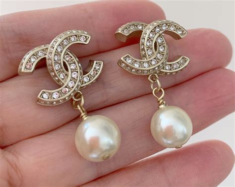 real coco chanel earrings price|Chanel vintage earrings pearl.